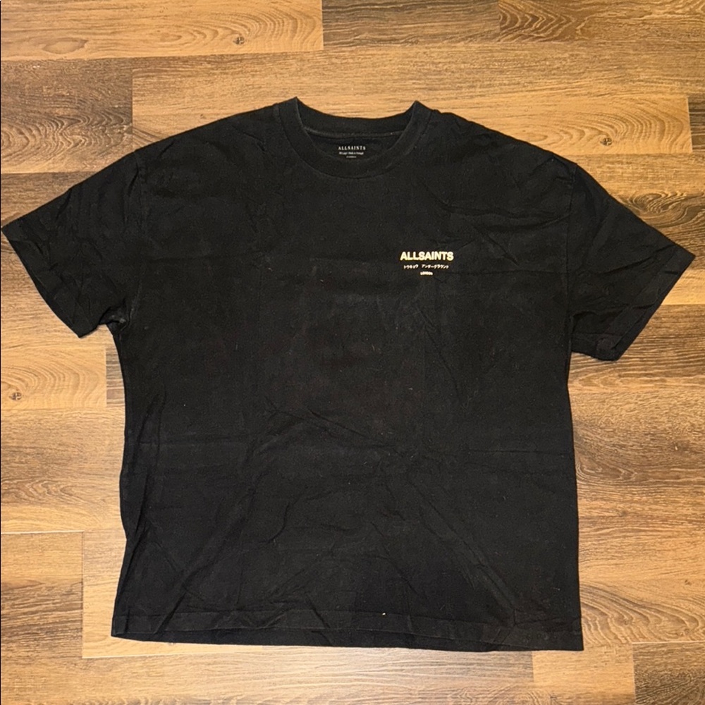All Saints Black Short Sleeve Tee